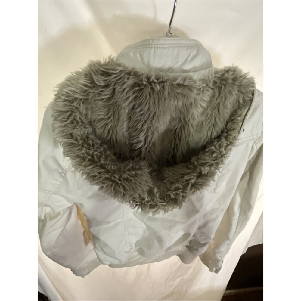 Abercrombie & Fitch Parka Jacket Coat Women’s Medium Lined Faux Fur Trim Hooded - Picture 16 of 16